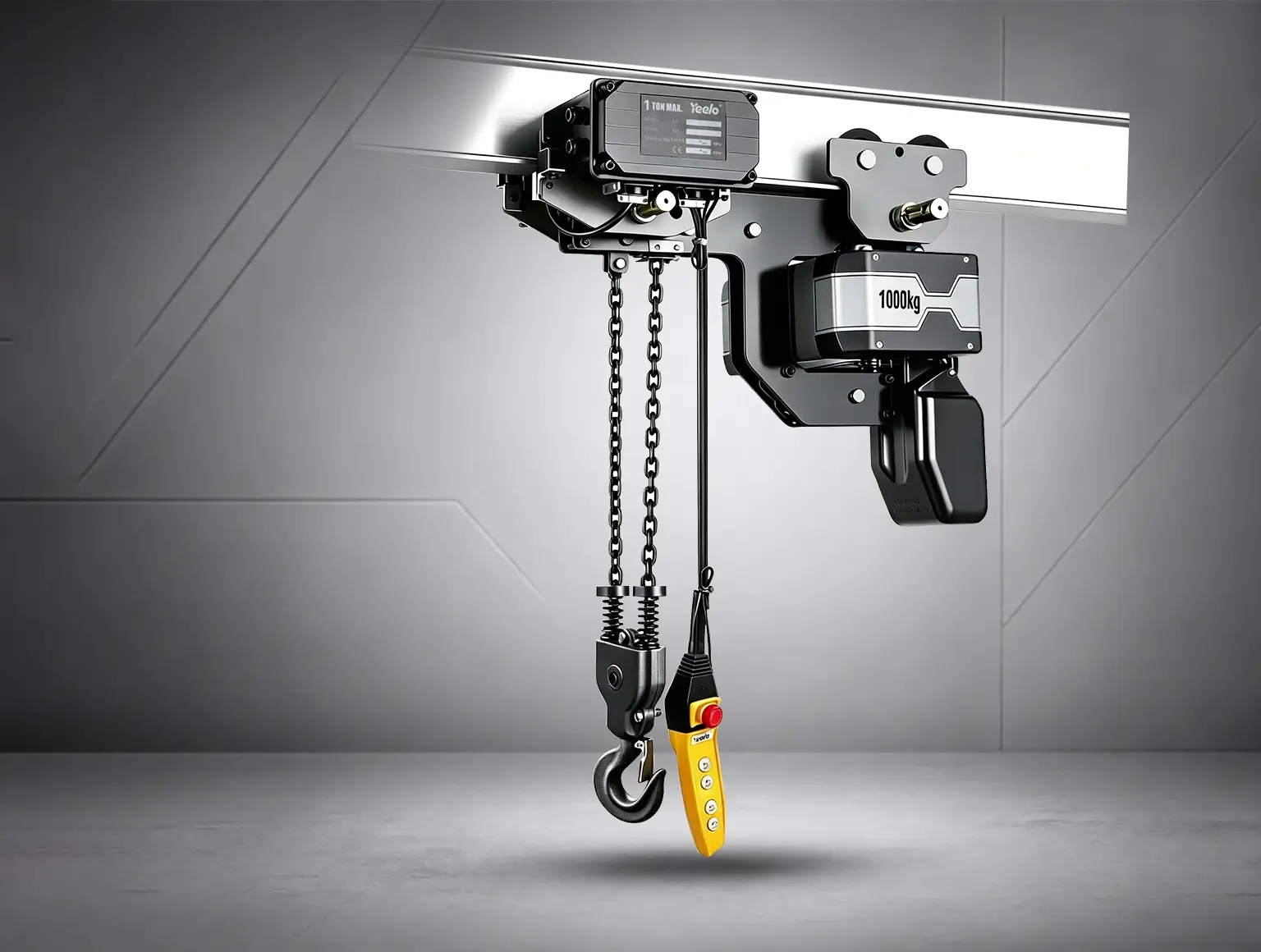 1 ton double chain low headroom electric hoist