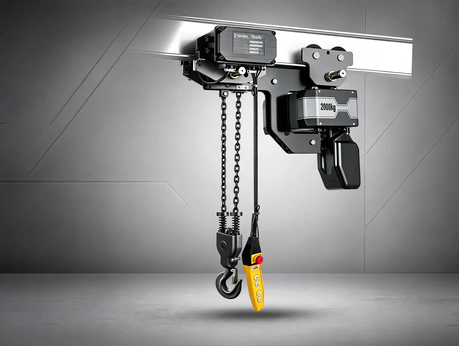 2 ton double chain low headroom electric hoist