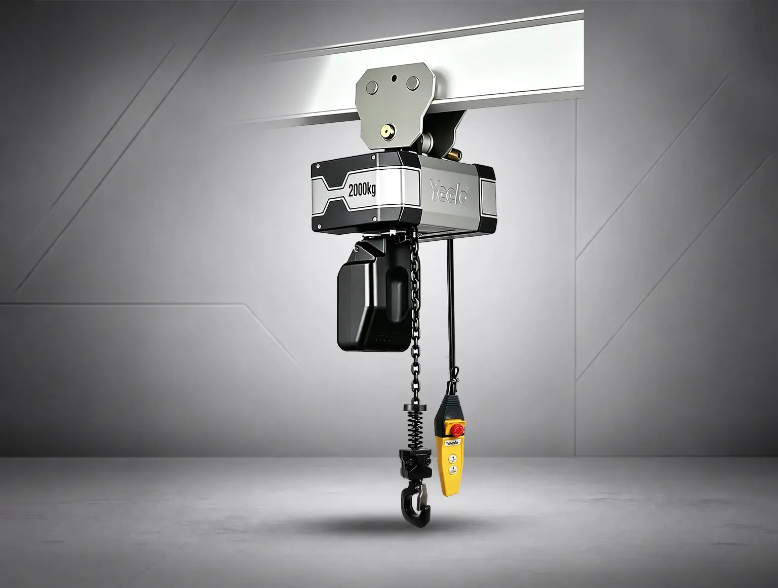 2 ton single chain electric hoist with manual trolley