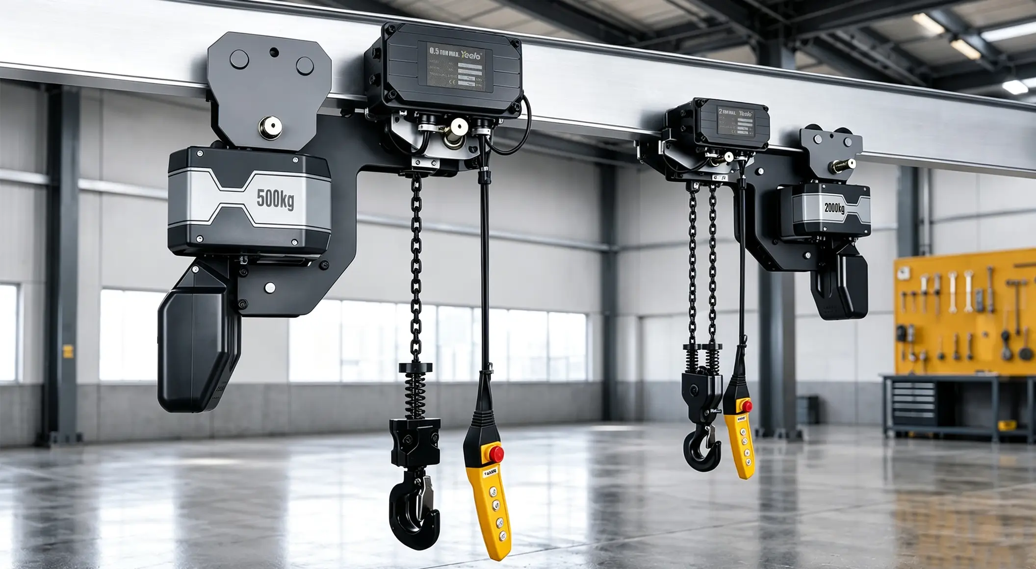 low headroom electric chain hoist