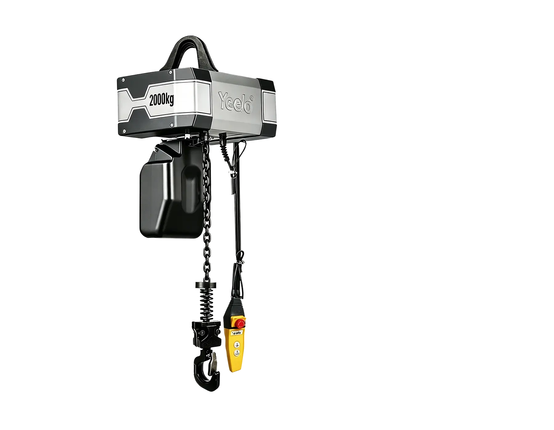 YEELO 2 ton single chain electric hoist with robust G80 manganese steel chain