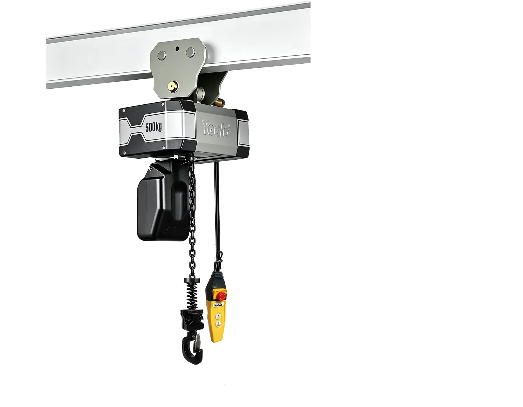 0.5 ton single chain dual speed electric hoist 220v with manual trolley