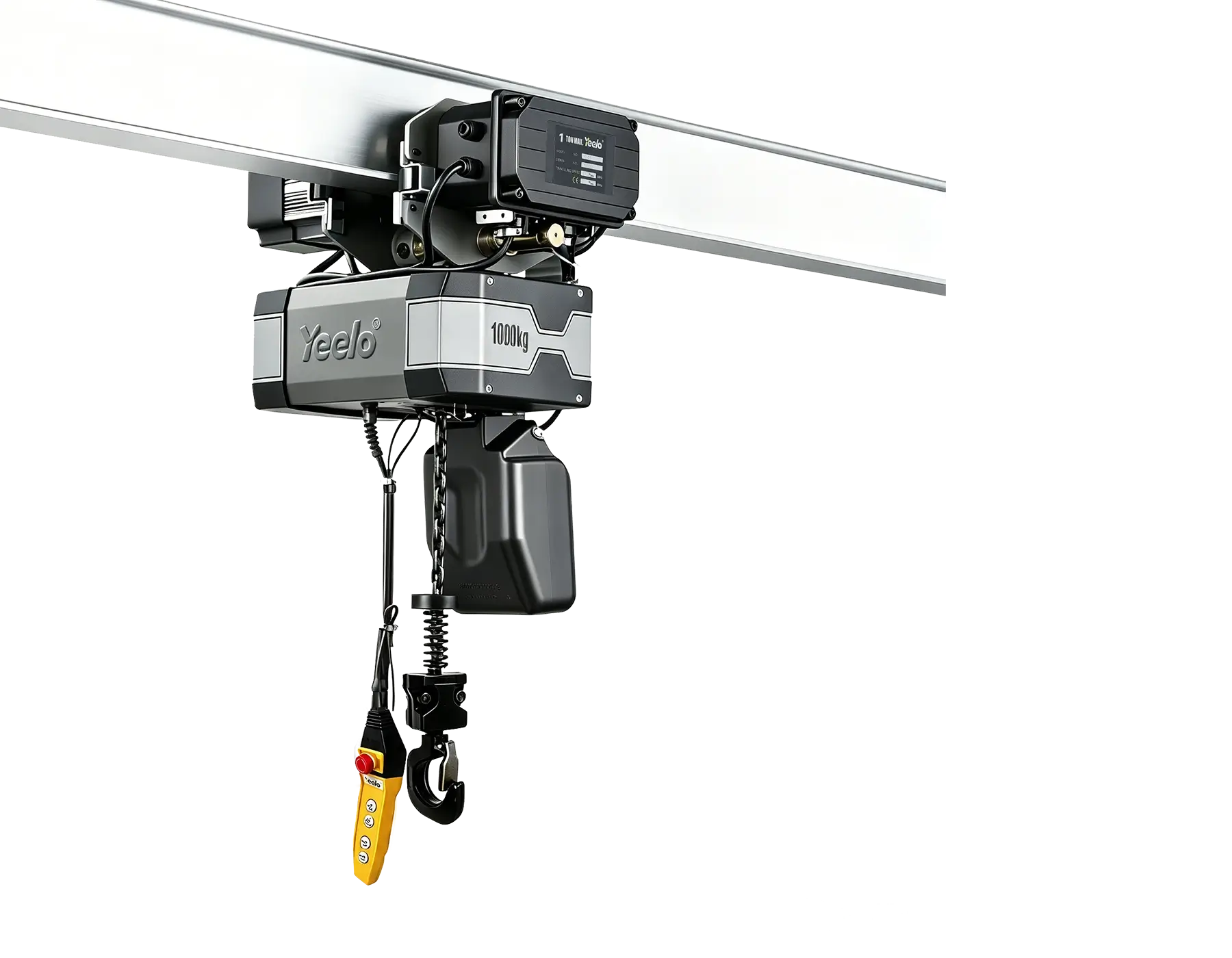 1 ton single chain electric hoist with trolley