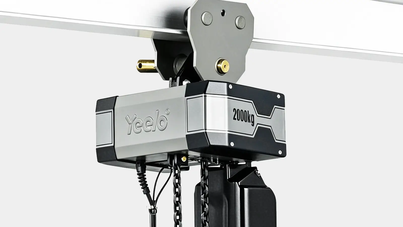 Manual trolley and double chain on 2 ton hoist