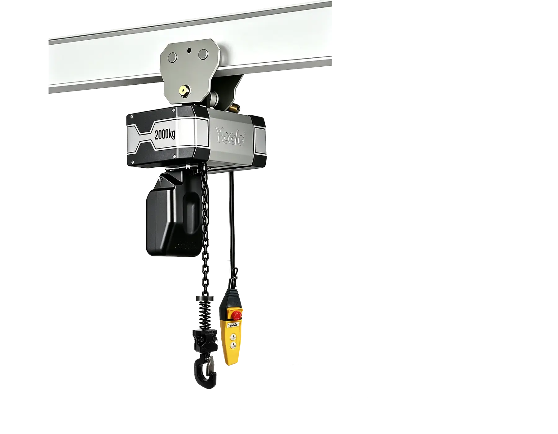 2 ton single chain electric hoist with manual trolley