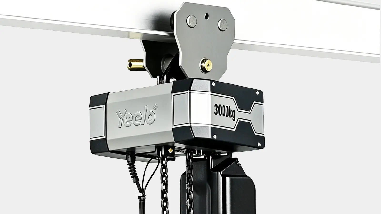 3 ton double chain electric hoist with manual trolley