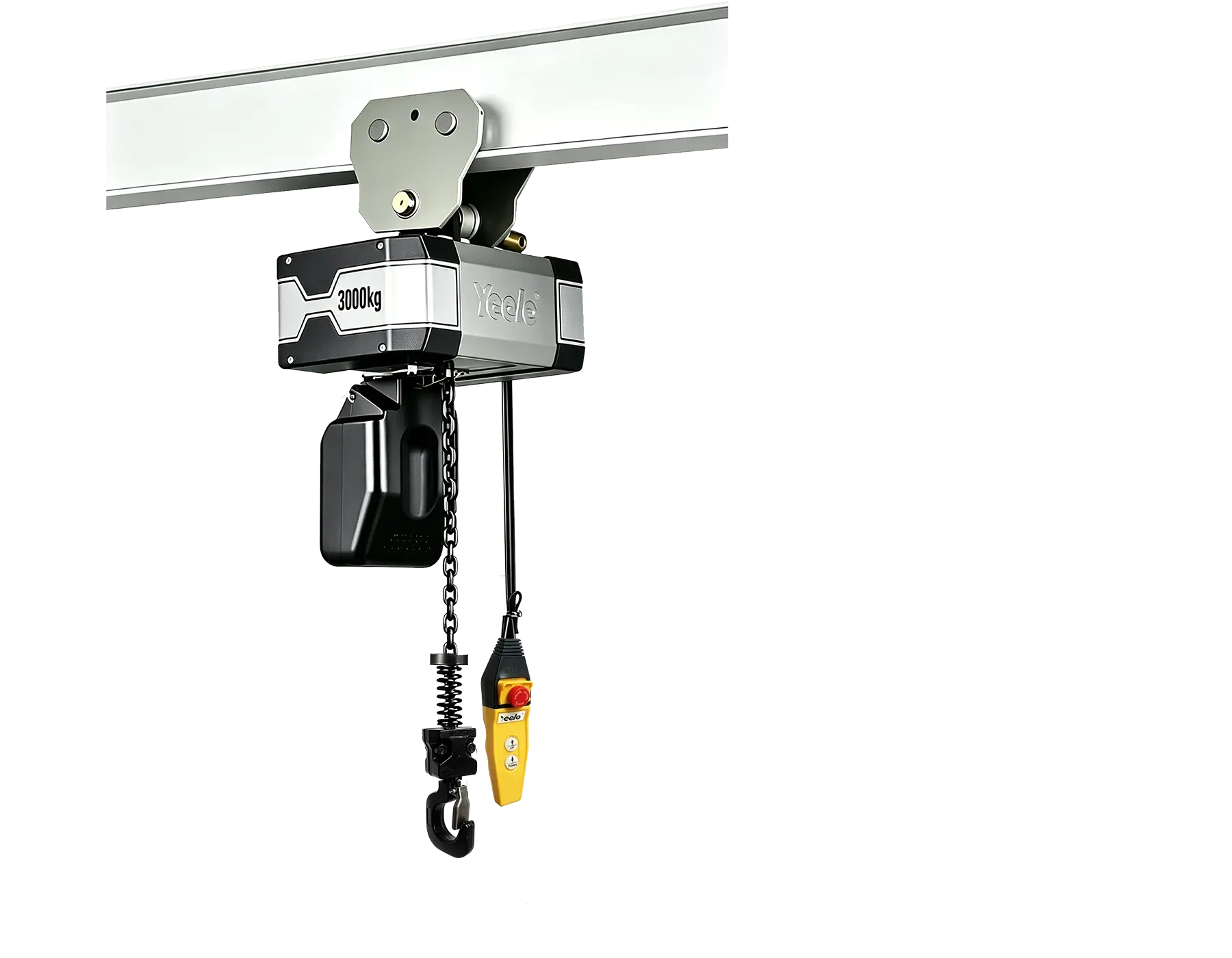 3 ton single chain electric hoist with manual trolley