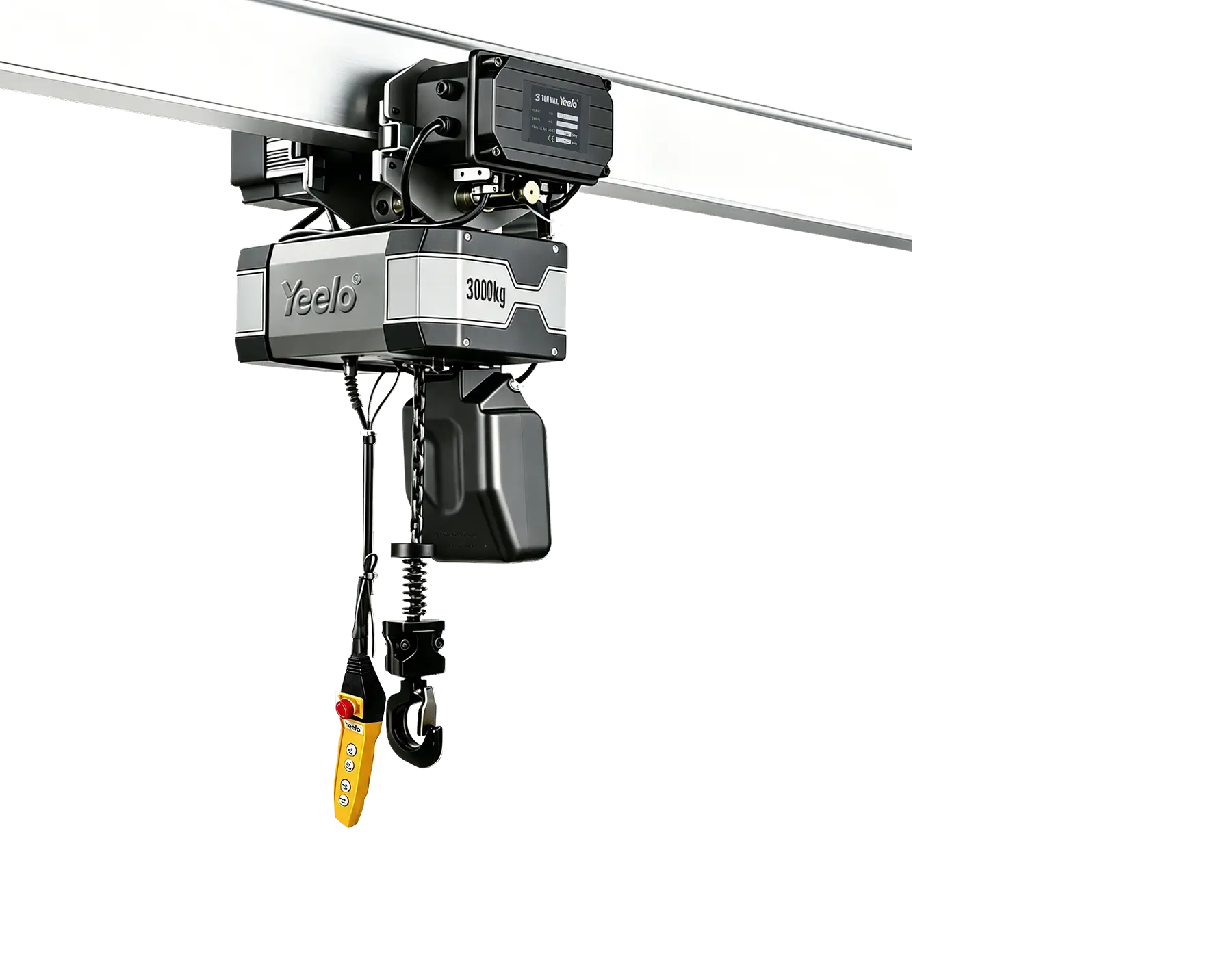 3 ton single chain electric hoist with trolley