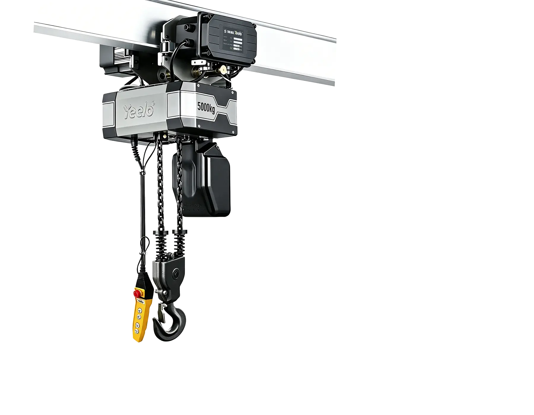 5 ton double chain electric hoist with trolley