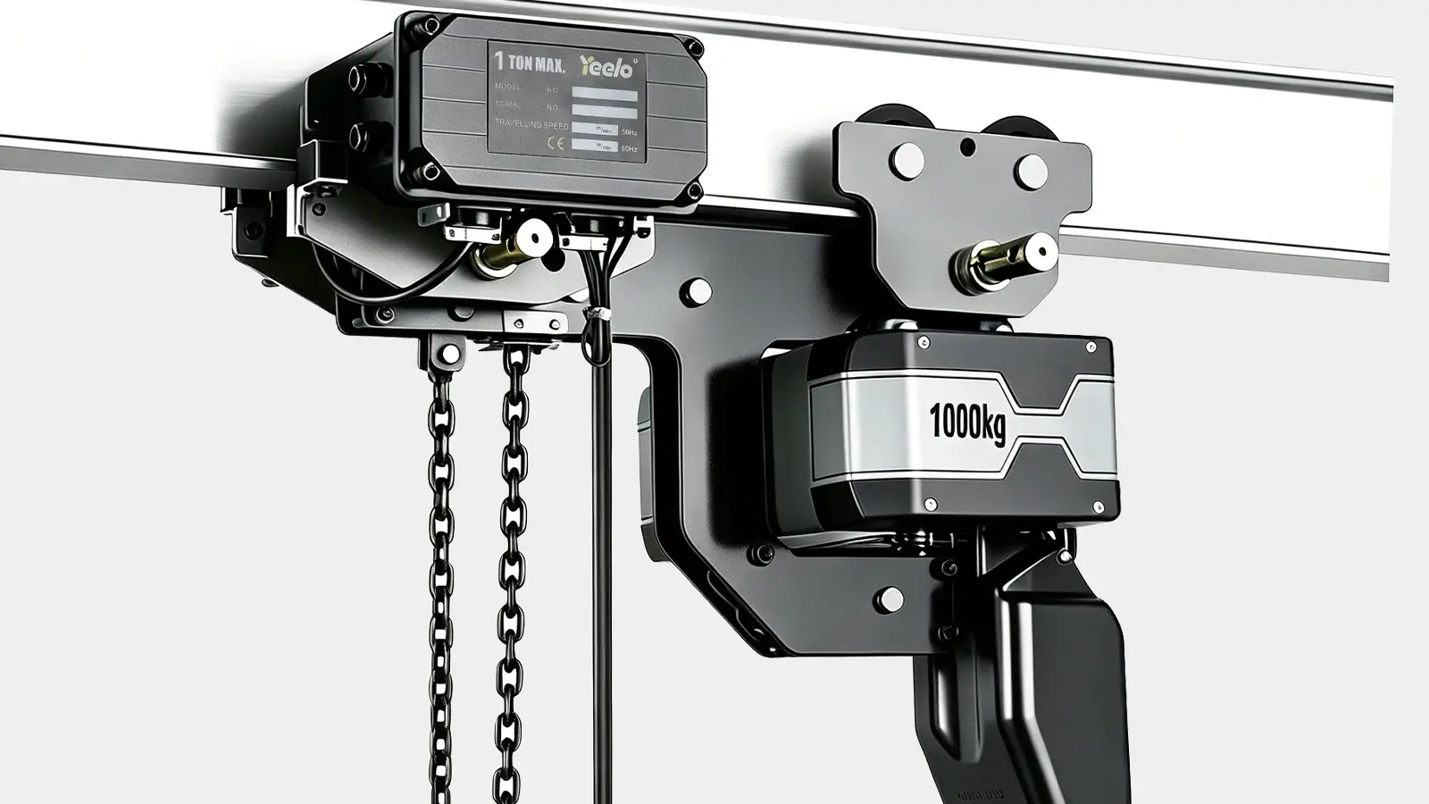 1 ton double chain low headroom electric hoist