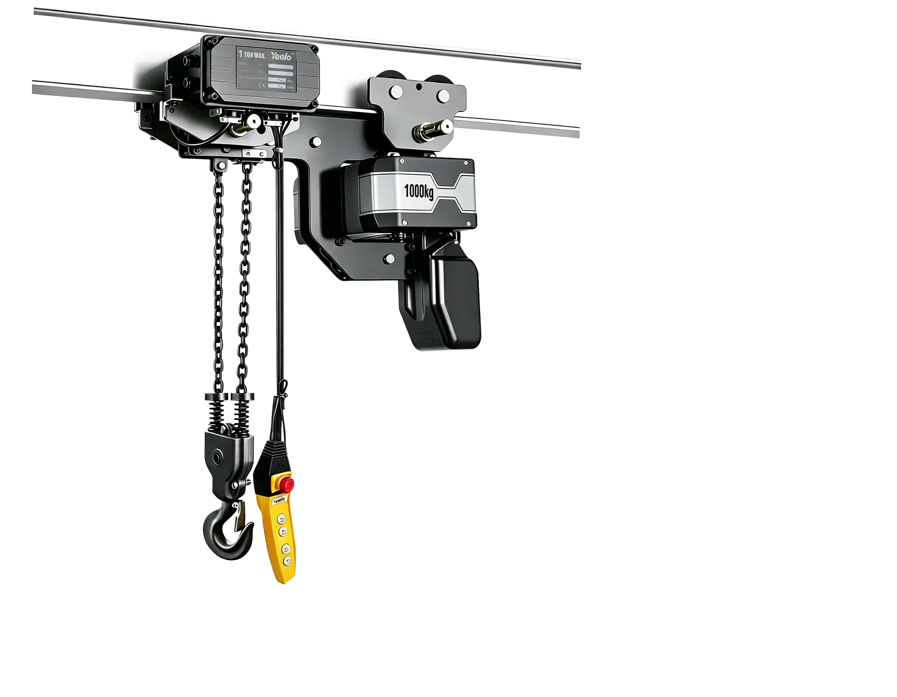 1 ton double chain low headroom electric hoist