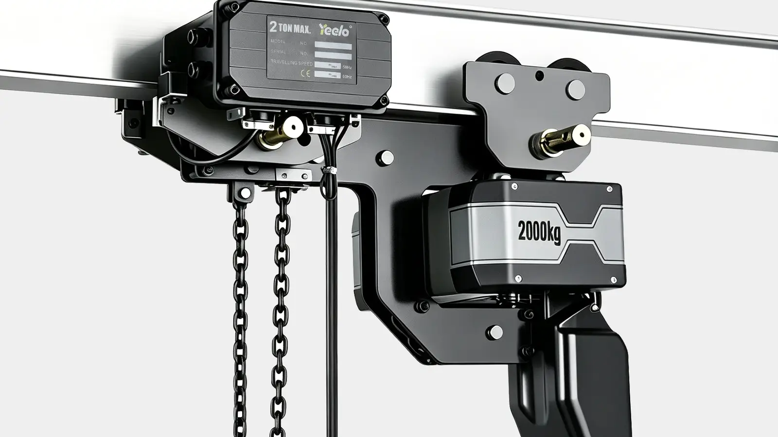 2 ton double chain low headroom electric hoist