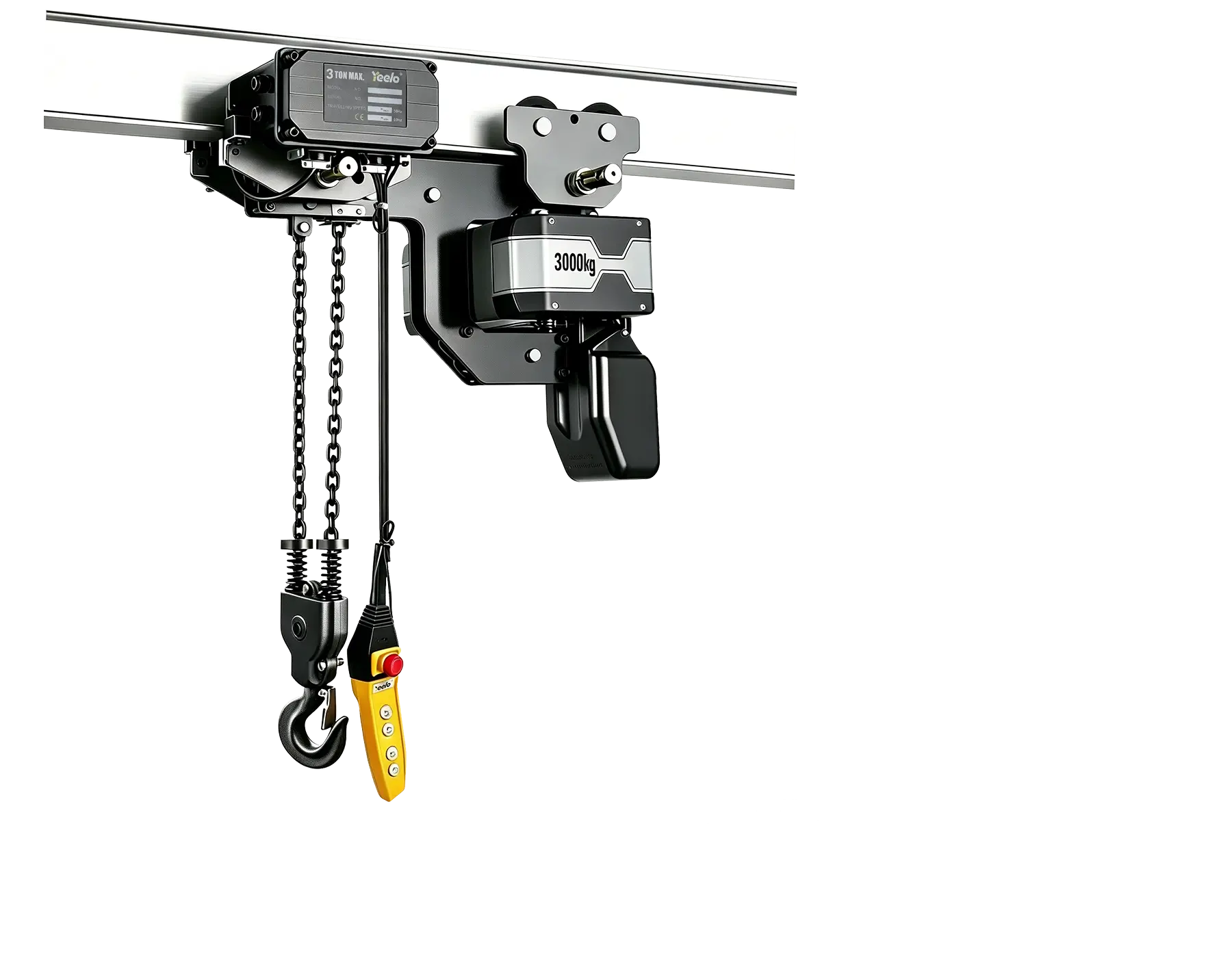 3 ton double chain low headroom electric hoist
